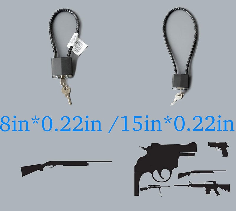 lockforall Cable Gun Locks with Keys - Keyed Different 15" Cable Gun Safe Lock for Pistols, Rifles, and Shotguns, Home and Storage Firearm Locking and Safety (RED) - Image 2